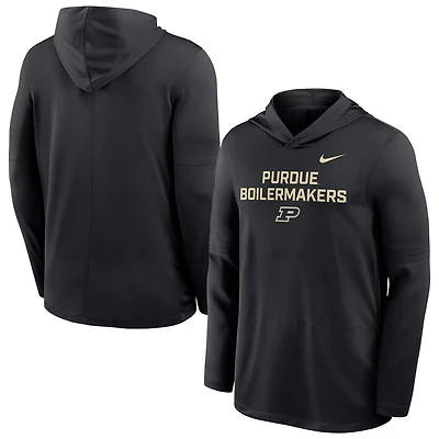 Nike Purdue Boilermakers 2025 Sideline Dri-FIT Long Sleeve Hoodie T-Shirt