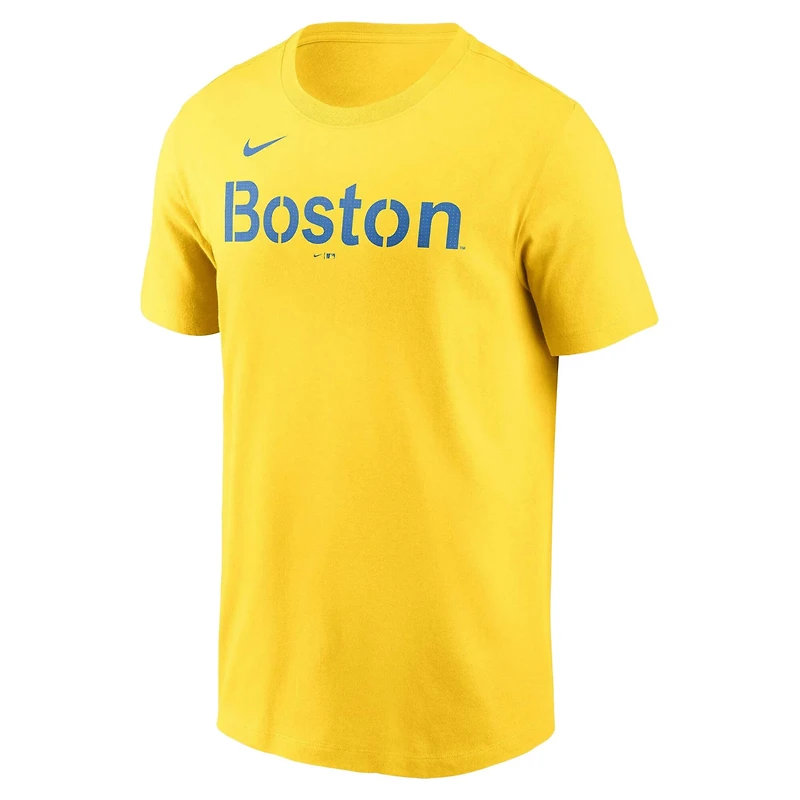 Nike Rafael Devers Boston Red Sox City Connect Fuse Name  Number T-Shirt
