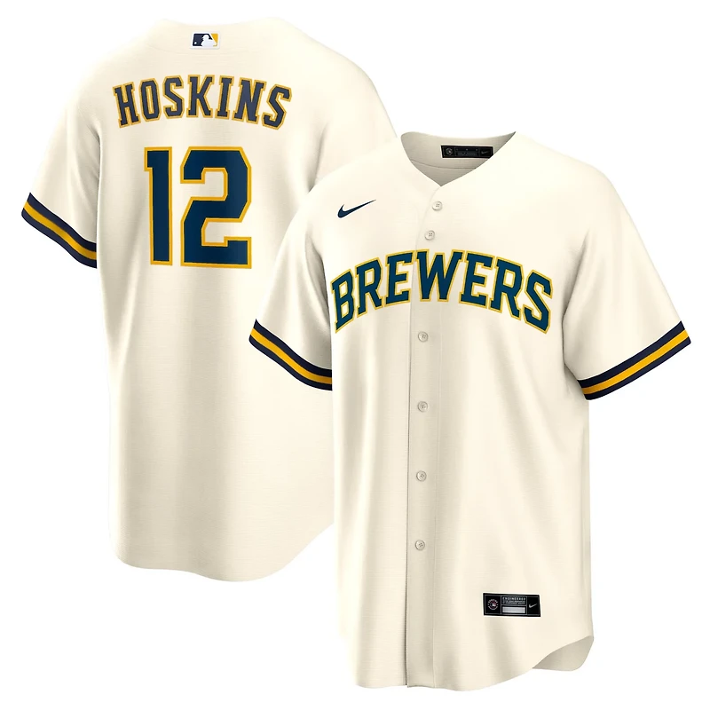 Nike Rhys Hoskins Milwaukee Brewers Home Replica Player Jersey