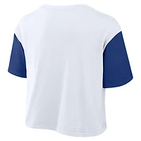 Nike Royal Chicago Cubs Script Cropped Performance T-Shirt
