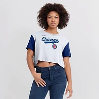 Nike Royal Chicago Cubs Script Cropped Performance T-Shirt