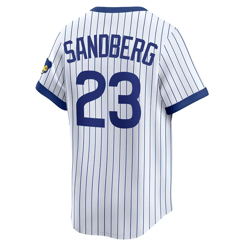 Nike Ryne Sandberg Chicago Cubs Throwback Cooperstown Collection Limited Jersey