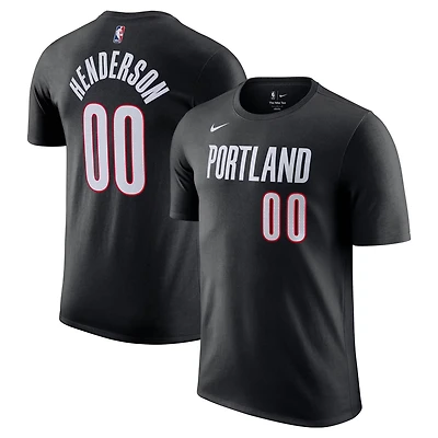 Nike Scoot Henderson Portland Trail Blazers Icon Edition Name  Number T-Shirt