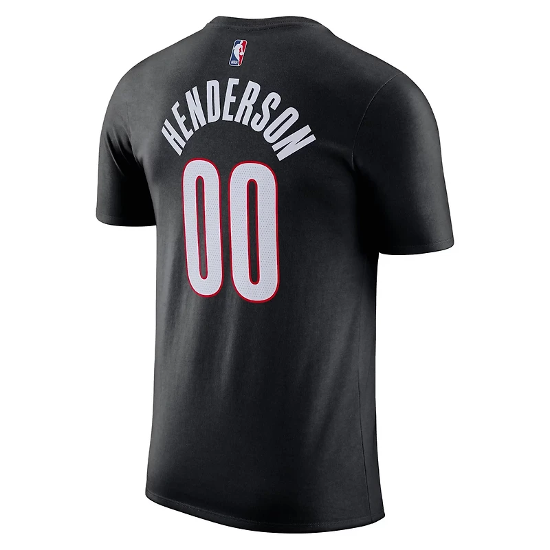 Nike Scoot Henderson Portland Trail Blazers Icon Edition Name  Number T-Shirt