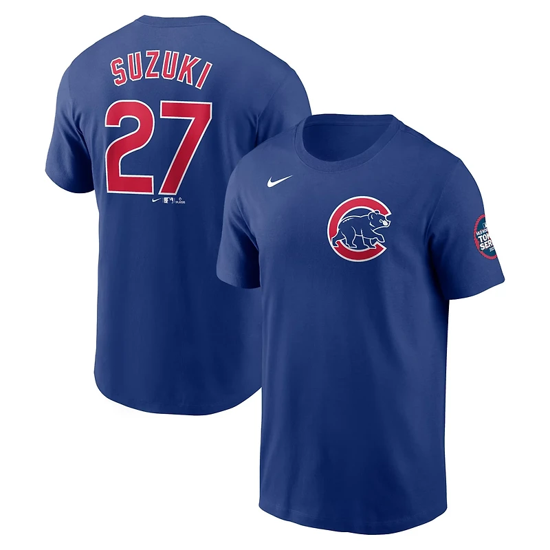 Nike Seiya Suzuki Chicago Cubs 2025 MLB World Tour Tokyo Series Name  Number T-Shirt