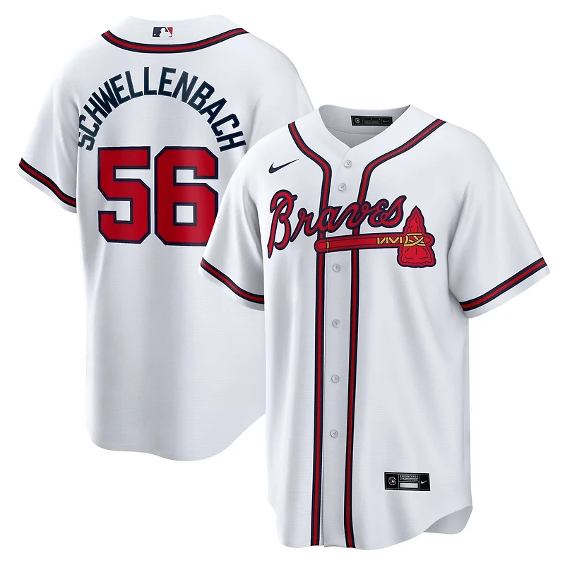 Nike Spencer Schwellenbach Atlanta Braves Home Replica Jersey