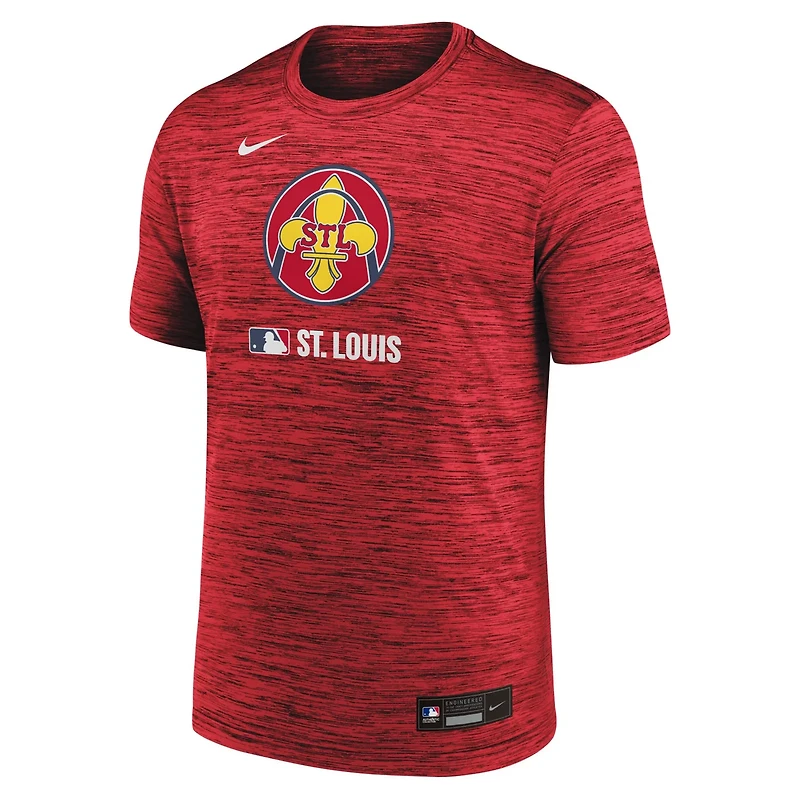 Nike St Louis Cardinals 2025 City Connect Authentic Collection Velocity Performance T-Shirt