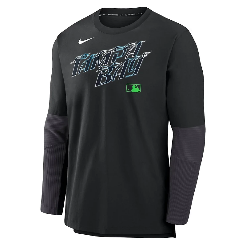 Nike Tampa Bay Rays 2025 City Connect Authentic Collection Lightweight Player Performance Long Sleeve Top