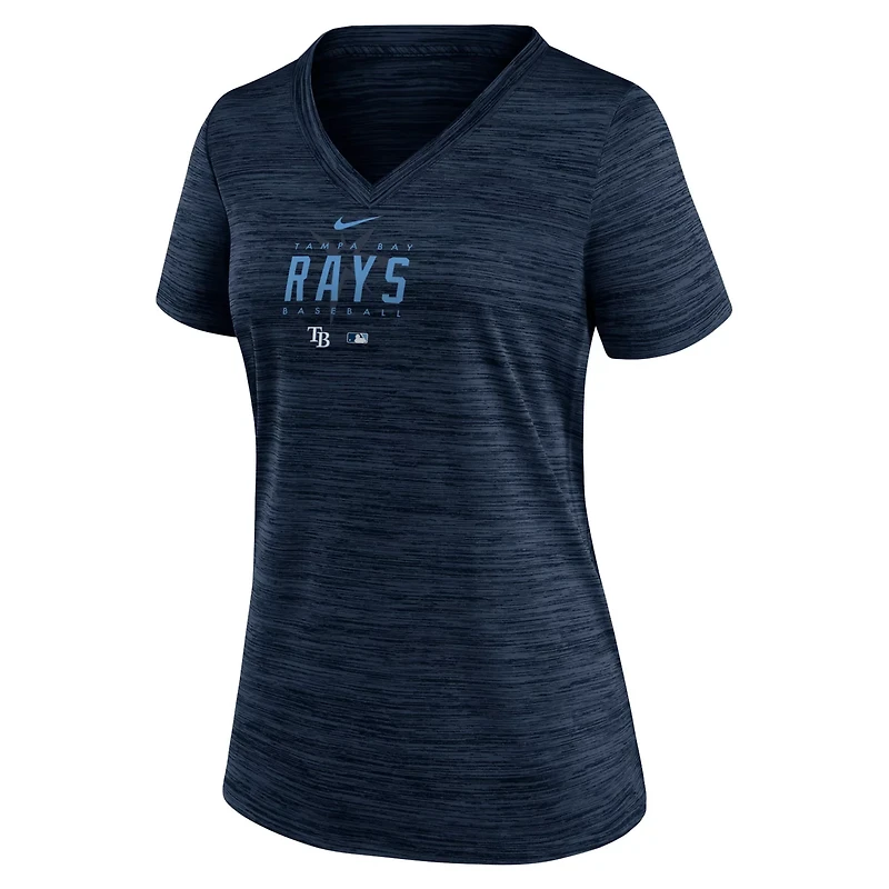Nike Tampa Bay Rays Authentic Collection Velocity Practice Performance V-Neck T-Shirt