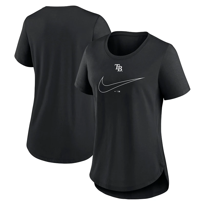 Nike Tampa Bay Rays Big Swoosh Tri-Blend Scoop Neck T-Shirt