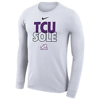 Nike TCU Horned Frogs 2023 On Court Bench Long Sleeve T-Shirt