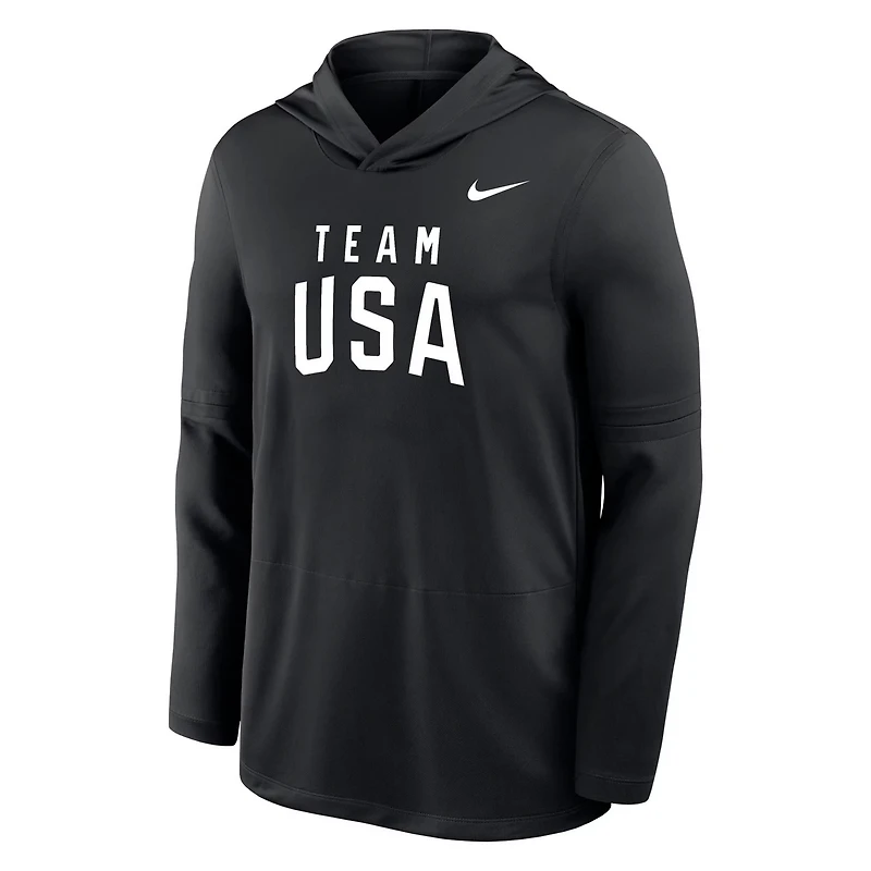 Nike Team USA Lightweight Dri-FIT Long Sleeve Hoodie T-Shirt