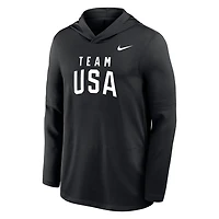 Nike Team USA Lightweight Dri-FIT Long Sleeve Hoodie T-Shirt