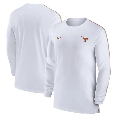 Nike Texas Longhorns 2024 Sideline Coach UV Performance Long Sleeve T-Shirt