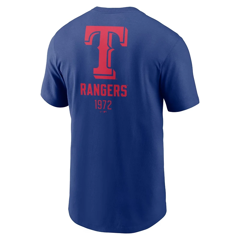 Nike Texas Rangers Large Logo Back Stack T-Shirt