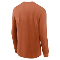 Nike Texas Longhorns Basketball Icon Two-Hit Long Sleeve T-Shirt
