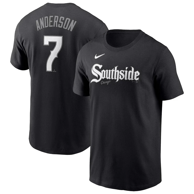 Nike Tim Anderson Chicago White Sox City Connect Fuse Name  Number T-Shirt