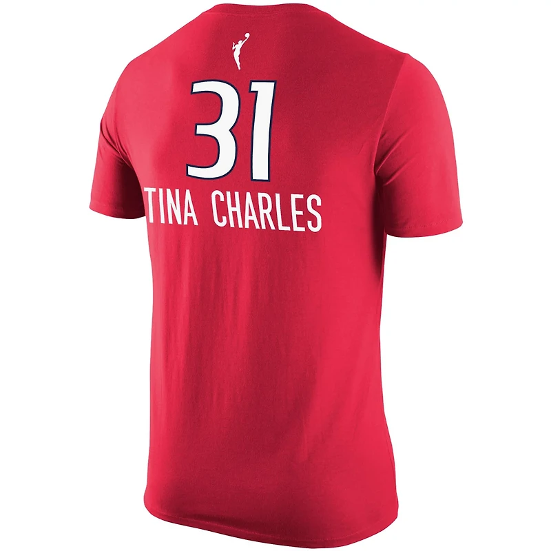 Nike Tina Charles Washington Mystics Explorer Edition Name  Number T-Shirt