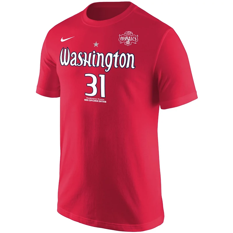 Nike Tina Charles Washington Mystics Explorer Edition Name  Number T-Shirt