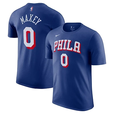 Nike Tyrese Maxey Philadelphia 76ers Icon Edition Name  Number T-Shirt