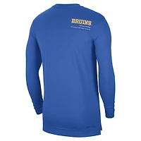 Nike UCLA Bruins 2022 Coach Performance Long Sleeve V-Neck T-Shirt