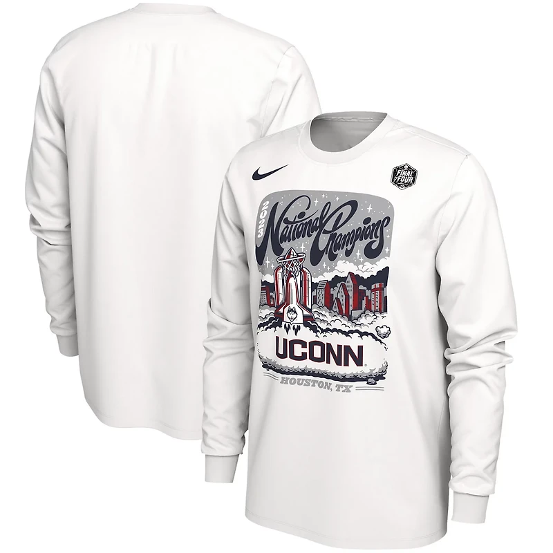 Nike UConn Huskies 2023 NCAA Mens Basketball National Champions Expressive Long Sleeve T-Shirt