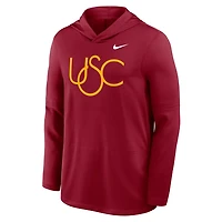 Nike USC Trojans 2025 Sideline Performance Long Sleeve Hoodie T-Shirt