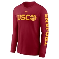 Nike USC Trojans Basketball Icon Two-Hit Long Sleeve T-Shirt