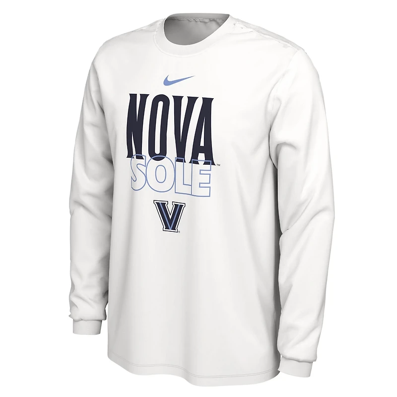 Nike Villanova Wildcats 2023 On Court Bench Long Sleeve T-Shirt