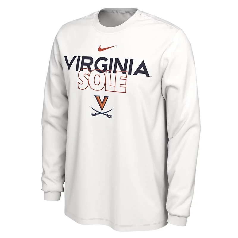 Nike Virginia Cavaliers 2023 On Court Bench Long Sleeve T-Shirt