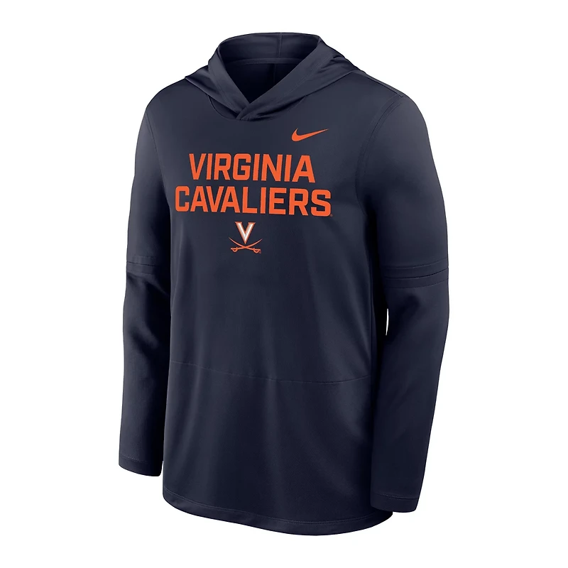 Nike Virginia Cavaliers 2025 Sideline Dri-FIT Long Sleeve Hoodie T-Shirt