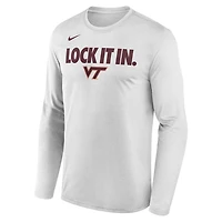 Nike Virginia Tech Hokies 2026 On-Court Bench Long Sleeve T-Shirt