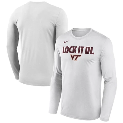 Nike Virginia Tech Hokies 2026 On-Court Bench Long Sleeve T-Shirt