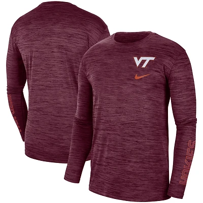 Nike Virginia Tech Hokies Velocity Legend Team Performance Long Sleeve T-Shirt