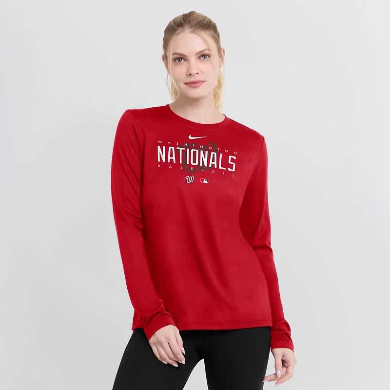 Nike Washington Nationals Authentic Collection Legend Performance Long Sleeve T-Shirt