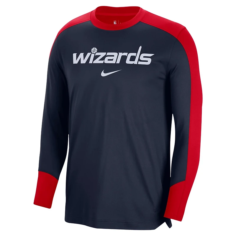 Nike Washington Wizards 2024 25 Authentic Pre-Game Legend Long Sleeve Shooting Shirt