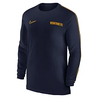 Nike West Virginia Mountaineers 2024 Sideline Coach UV Performance Long Sleeve T-Shirt