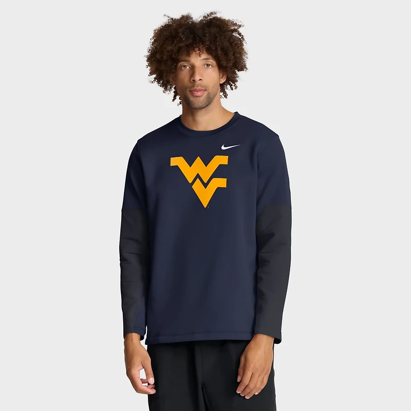 Nike West Virginia Mountaineers 2025 Sideline Coach Performance Long Sleeve T-Shirt