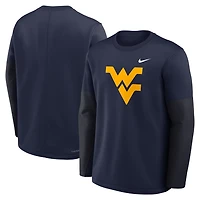 Nike West Virginia Mountaineers 2025 Sideline Coach Performance Long Sleeve T-Shirt