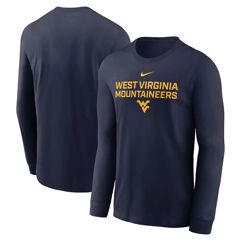 Nike West Virginia Mountaineers 2025 Sideline Performance Long Sleeve T-Shirt