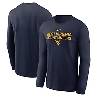 Nike West Virginia Mountaineers 2025 Sideline Performance Long Sleeve T-Shirt