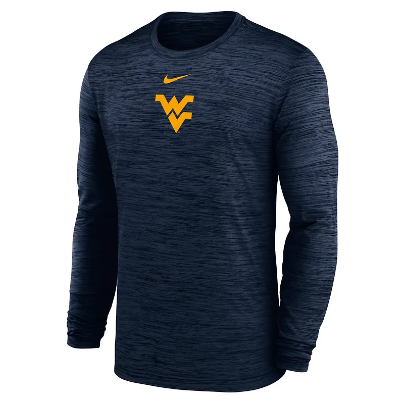 Nike West Virginia Mountaineers 2025 Sideline Velocity Performance Long Sleeve T-Shirt