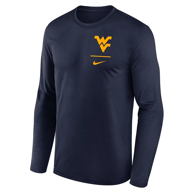 Nike West Virginia Mountaineers Primary Stack Legend Long Sleeve T-Shirt