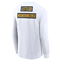 Nike West Virginia Mountaineers Two-Hit Classic Location Long Sleeve T-Shirt