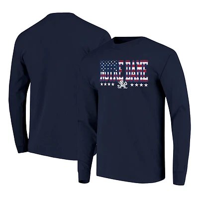 Notre Dame Fighting Irish Tall Type Flag Long Sleeve T-Shirt