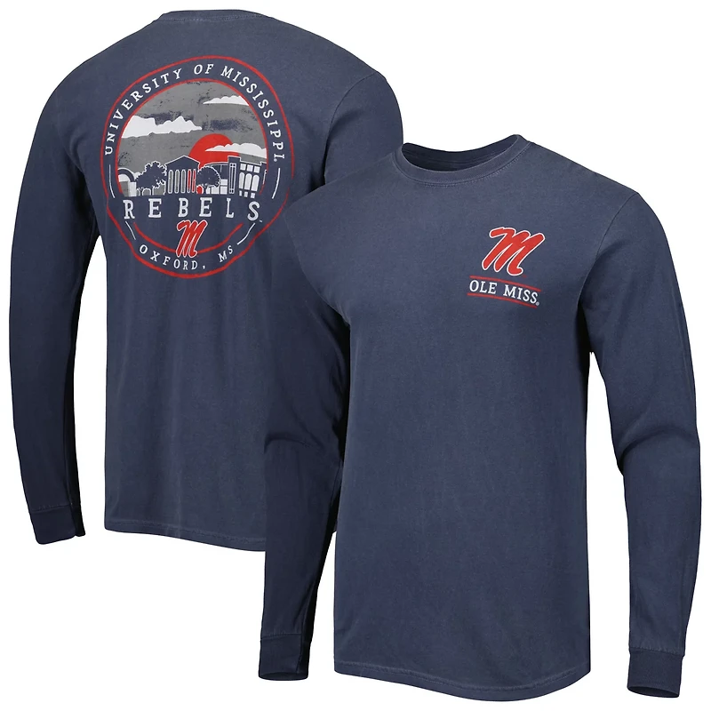 Ole Miss Rebels Circle Campus Scene Long Sleeve T-Shirt
