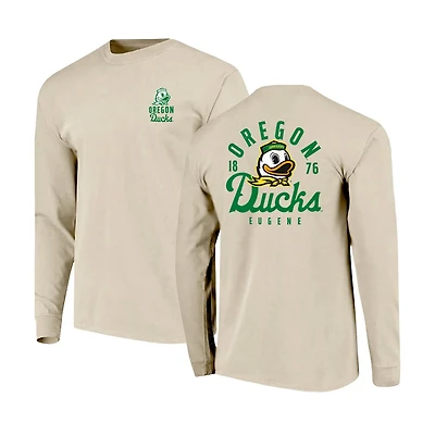 Oregon Ducks Comfort Colors Mascot Overlay Long Sleeve T-Shirt