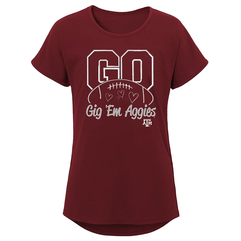 Outerstuff Girls' Texas A&M University Go Team T-shirt