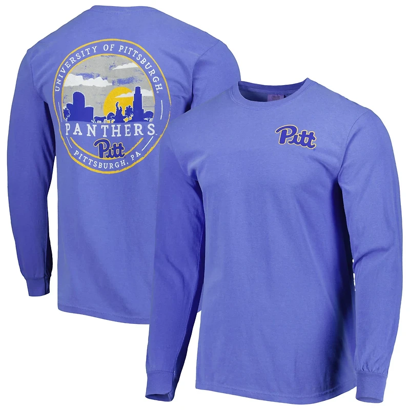 Pitt Panthers Circle Campus Scene Long Sleeve T-Shirt