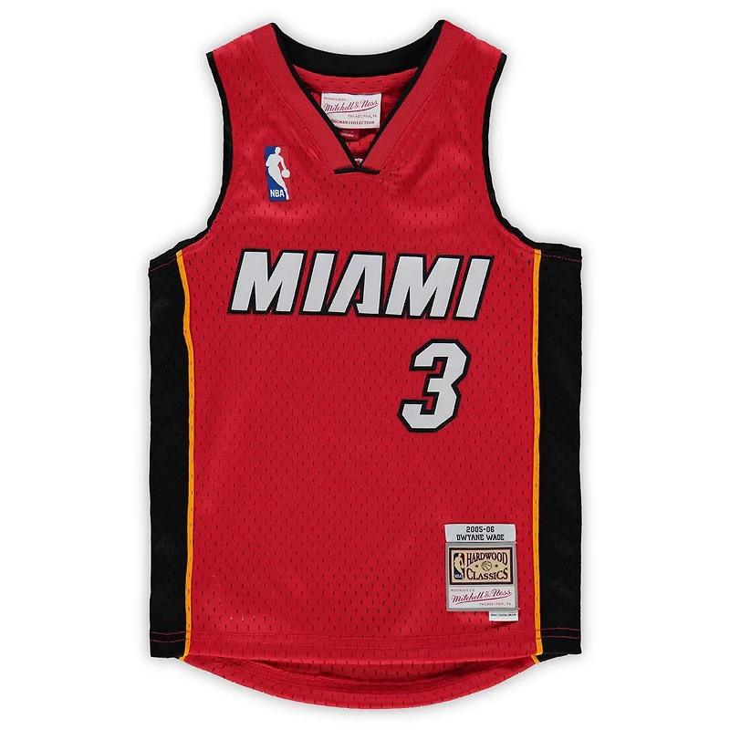 Preschool Mitchell  Ness Dwyane Wade Miami Heat 2005-06 Hardwood Classics Player Jersey